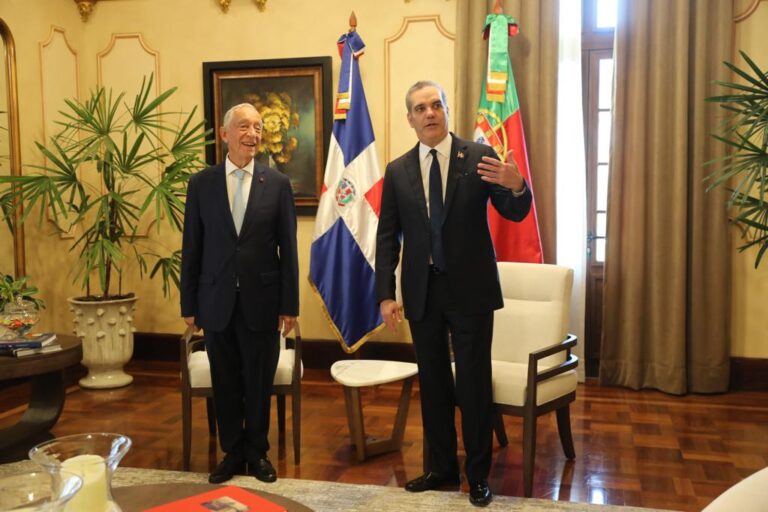 Abinader recibe a su homólogo de Portugal, Marcelo Rebelo De Sousa en visita oficial
