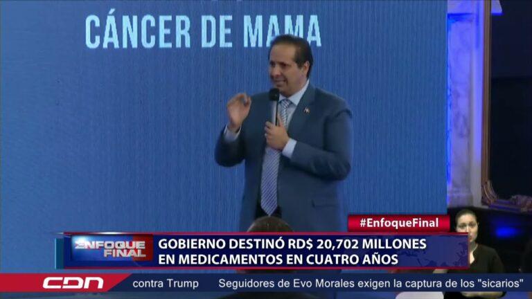 Gobierno invirtió RD$ 20,702 millones para medicamentos